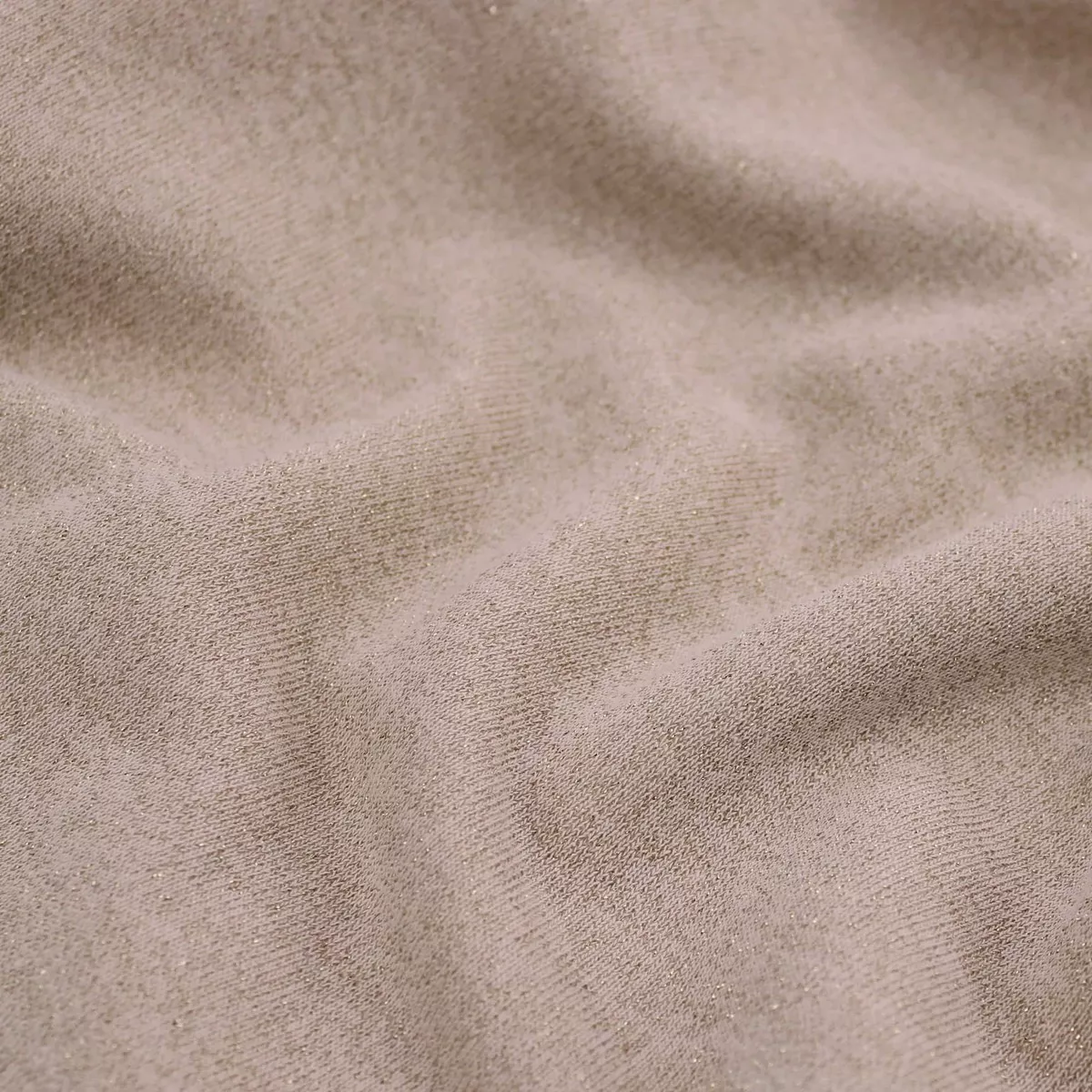 Glitter Sweatshirt Cotton Jersey - Beige