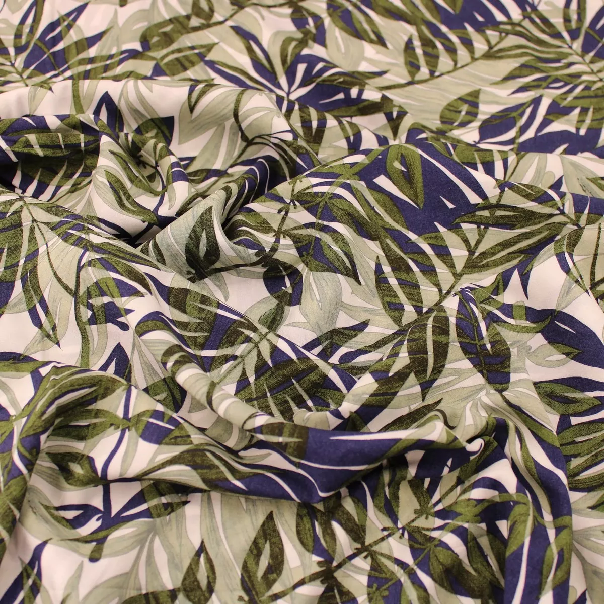 Green Palm Leaves Viscose - Green