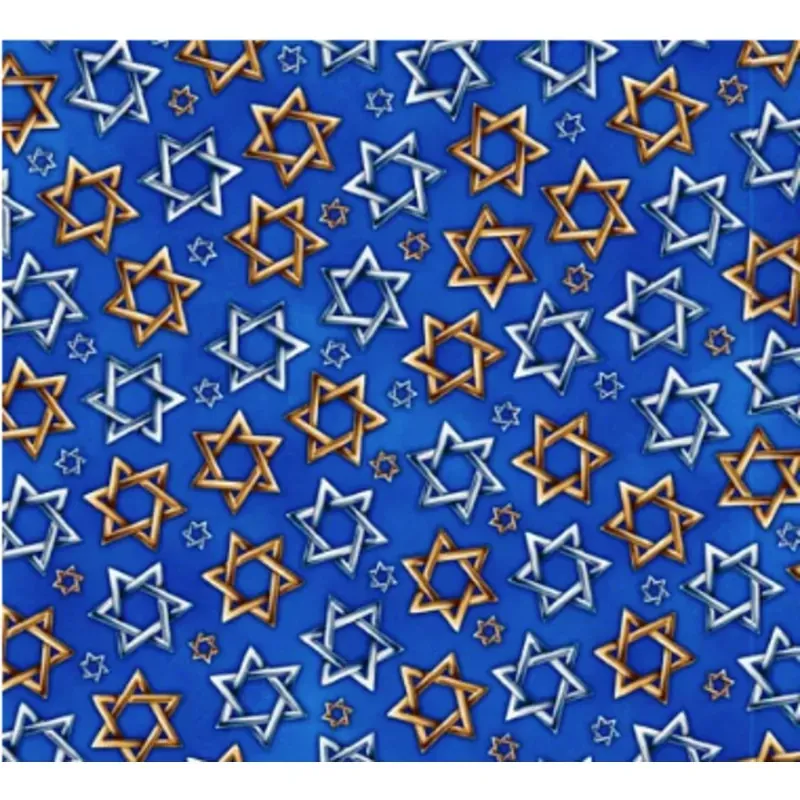 Hanukkah Festival Star of David Toss Royal Yardage
