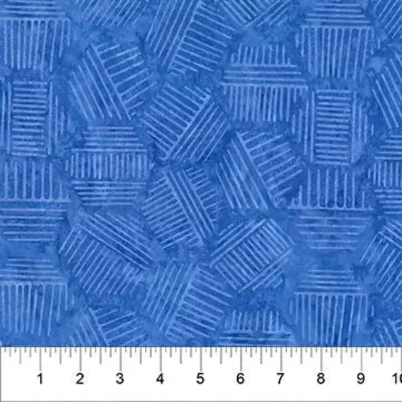 Hexies Batiks Blueberry Fabric