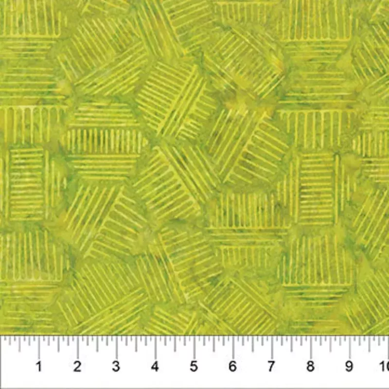 Hexies Batiks Guacamole Fabric