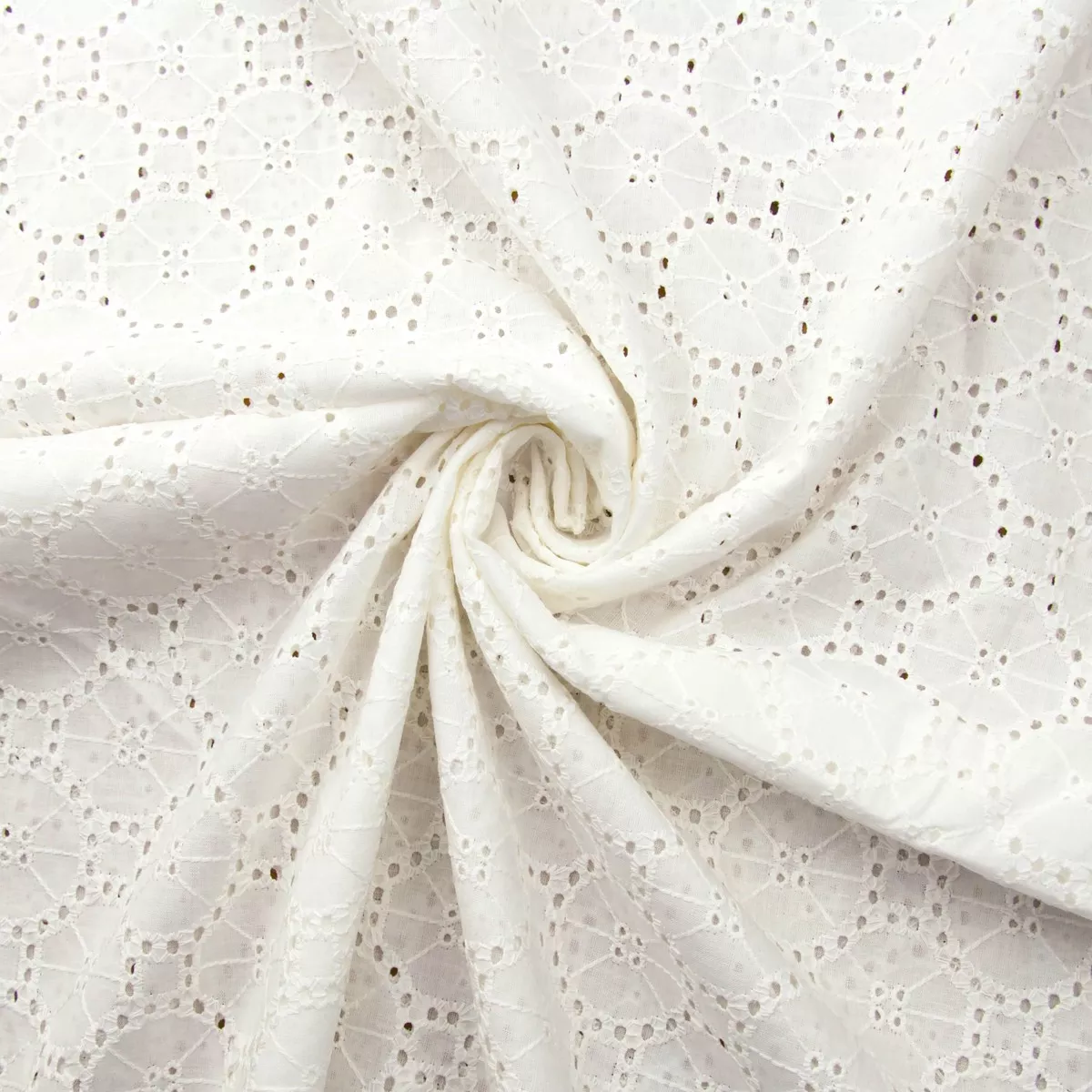 Ivory Broderie Anglaise Pure Cotton - Ferris Wheel