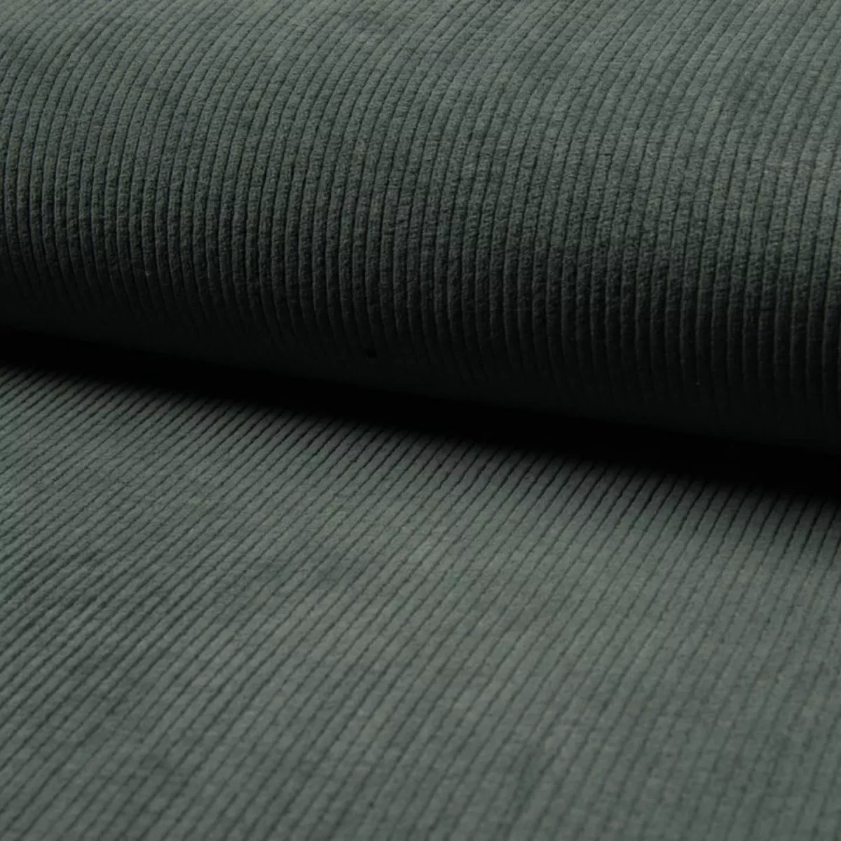 Jumbo 6 Wale Stretch Cotton Corduroy - Dusty Green
