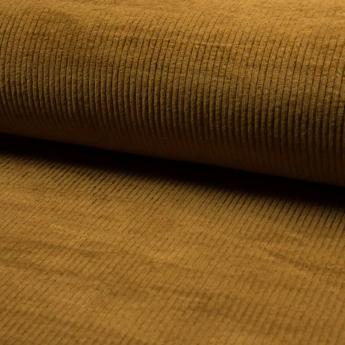 Jumbo 6 Wale Stretch Cotton Corduroy - Ochre