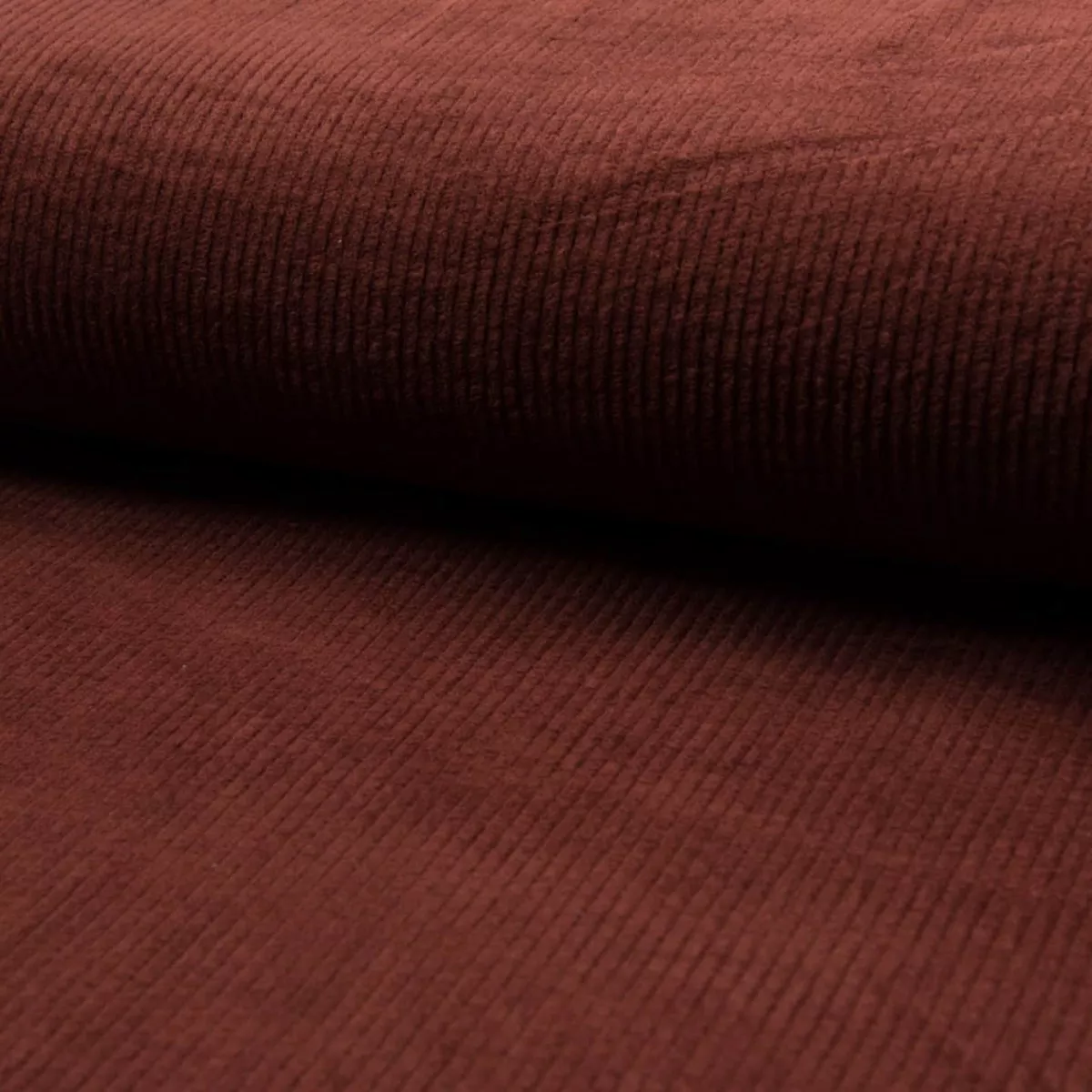Jumbo 6 Wale Stretch Cotton Corduroy - Rust