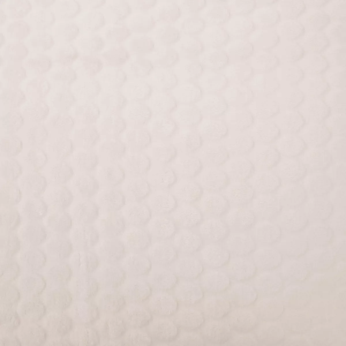 Large Dimple Dot Soft Fleece Fabric - Soft Cream