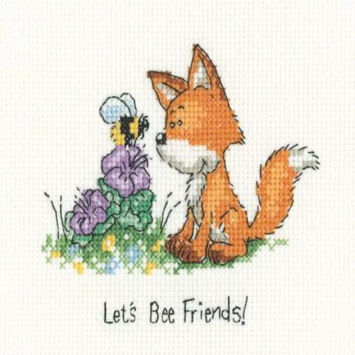 "Let's bee friend" - from the English brand Heritage Crafts - cross-stitch kit (price for the set)