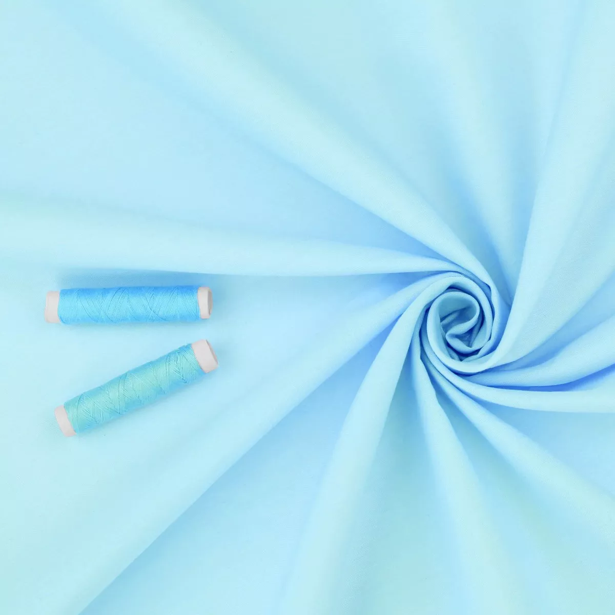 Light Cotton Poplin Solid Colour - Baby Blue