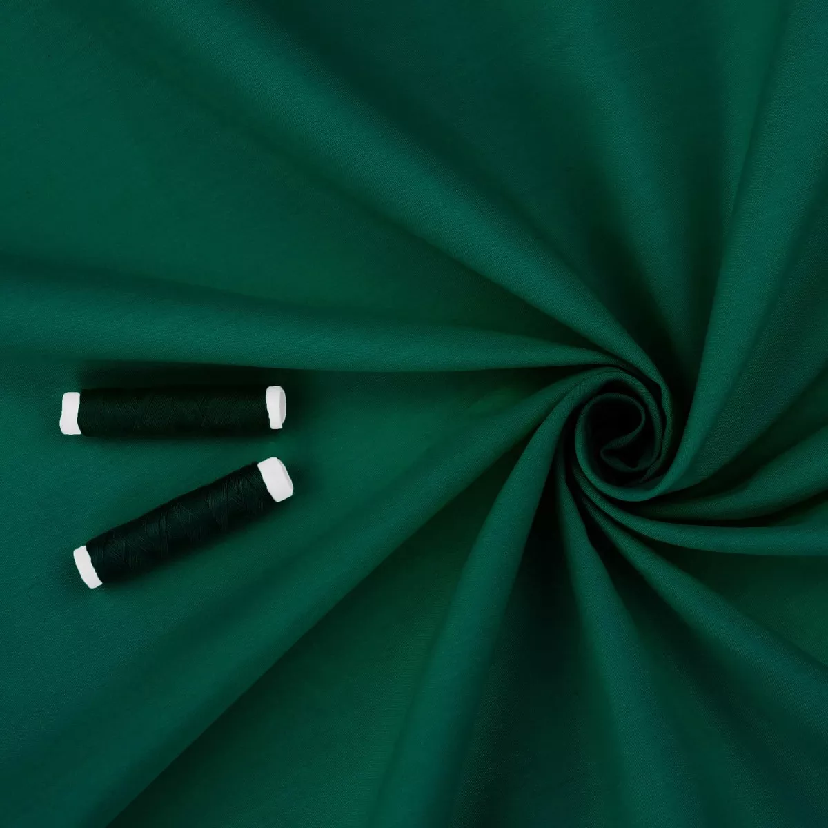 Light Cotton Poplin Solid Colour - Bottle Green