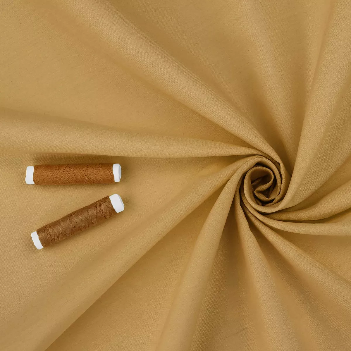 Light Cotton Poplin Solid Colour - Camel