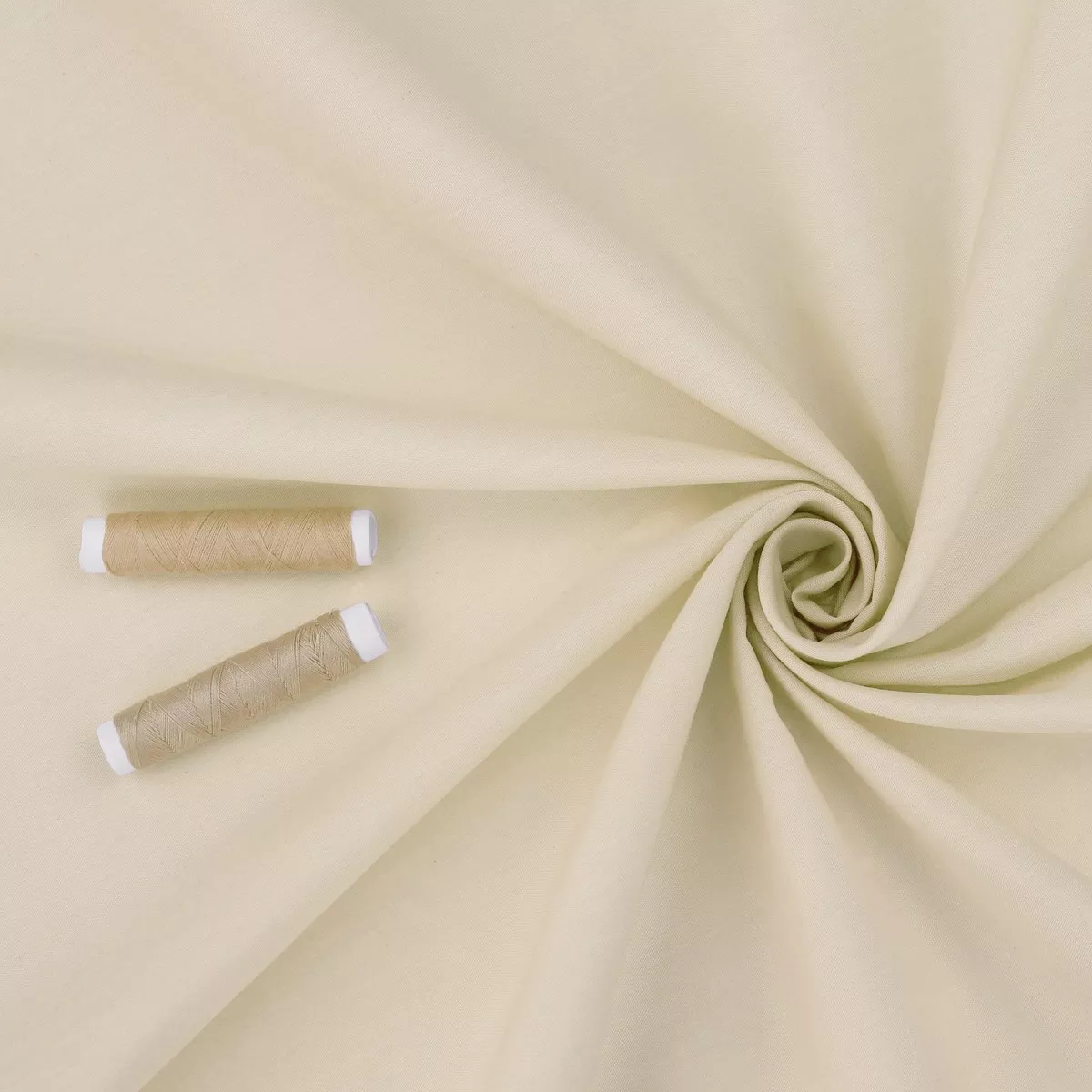 Light Cotton Poplin Solid Colour - Ivory