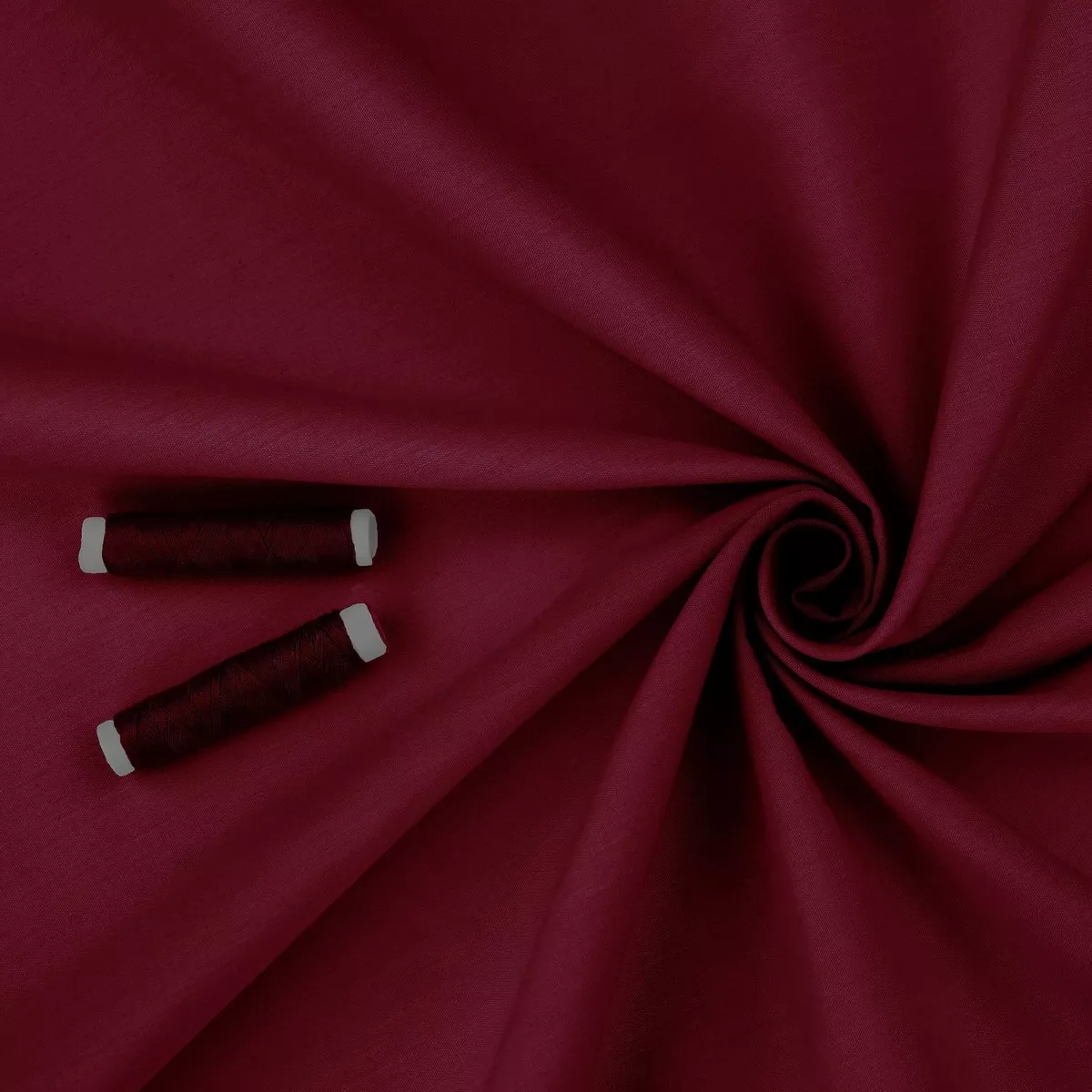 Light Cotton Poplin Solid Colour - Maroon