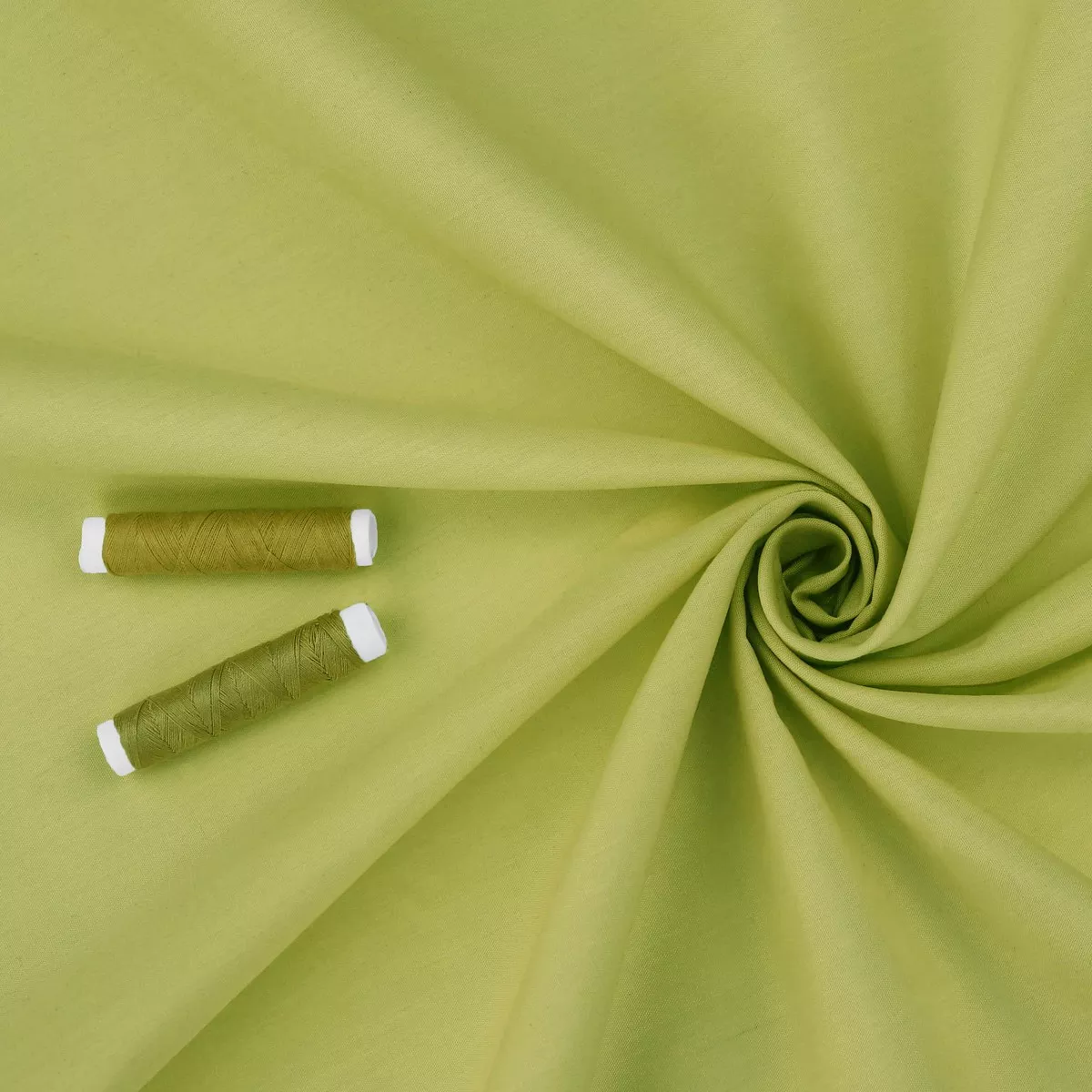 Light Cotton Poplin Solid Colour - Moss