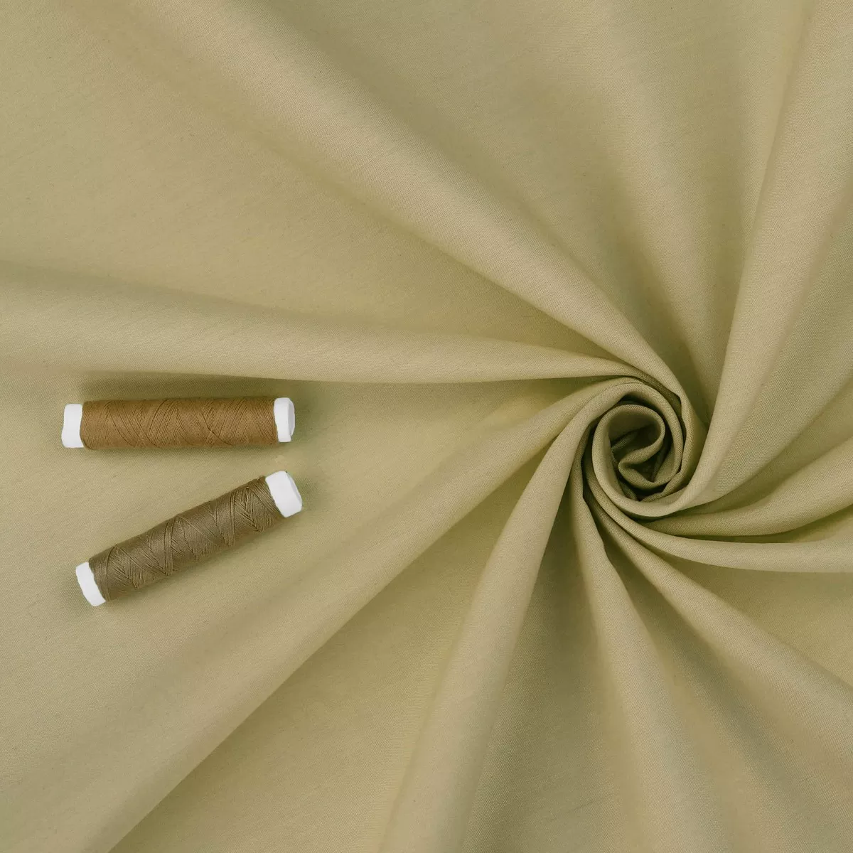 Light Cotton Poplin Solid Colour - Olive