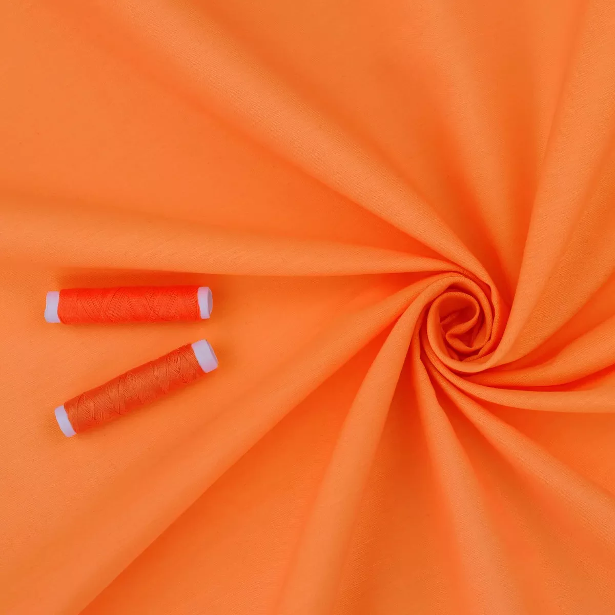 Light Cotton Poplin Solid Colour - Orange