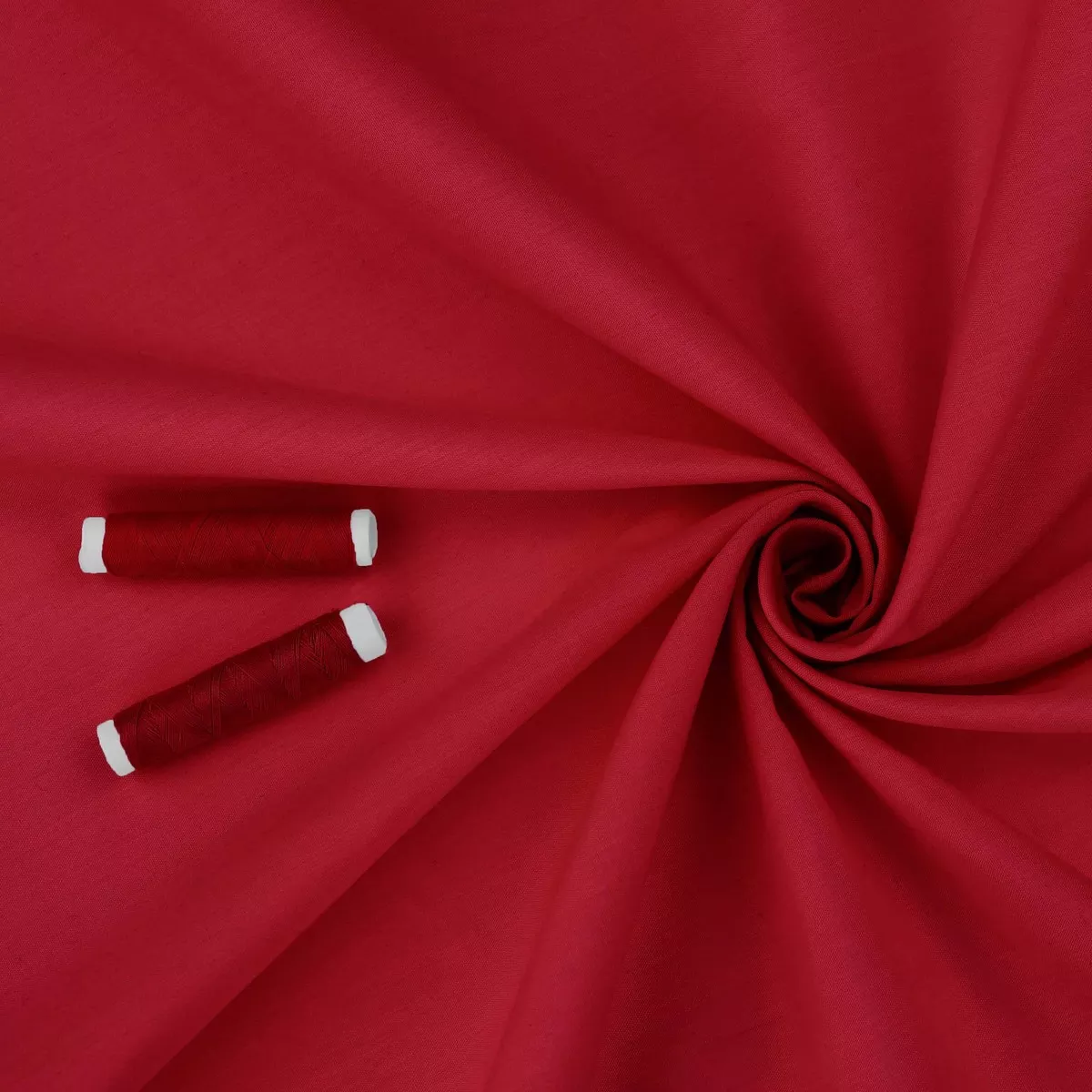 Light Cotton Poplin Solid Colour - Red