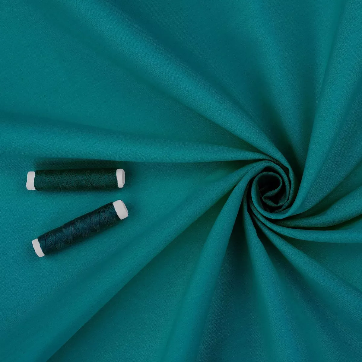 Light Cotton Poplin Solid Colour - Teal