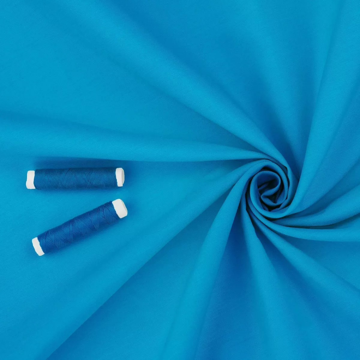Light Cotton Poplin Solid Colour - Vivid Blue