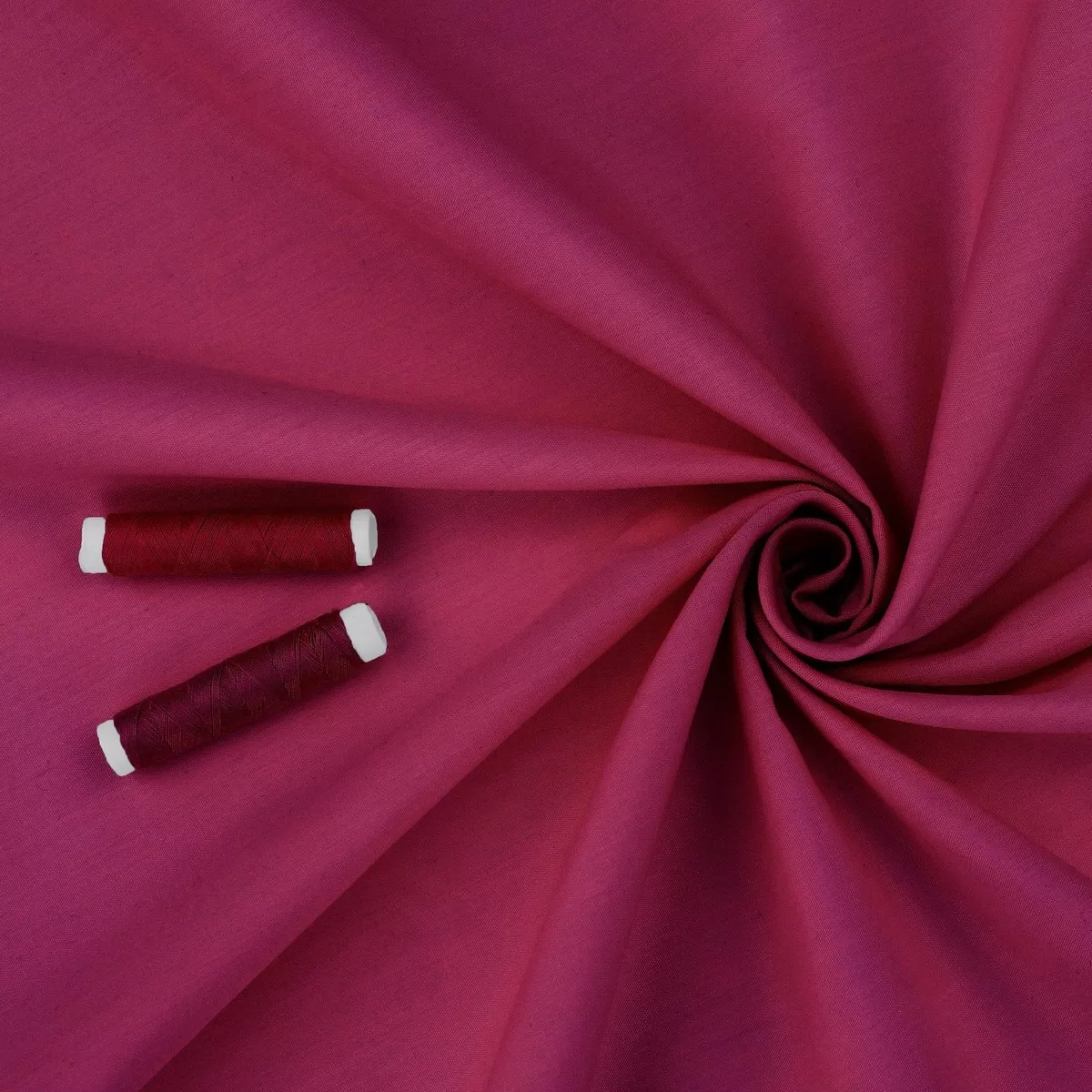 Light Cotton Poplin Solid Colour - Wine