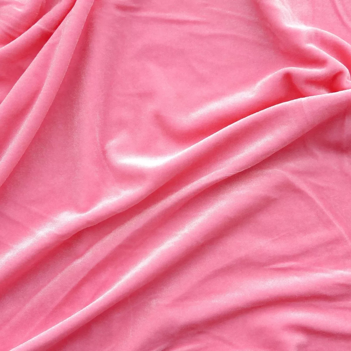 Luxurious Soft Velour Velvet - Flamingo Pink