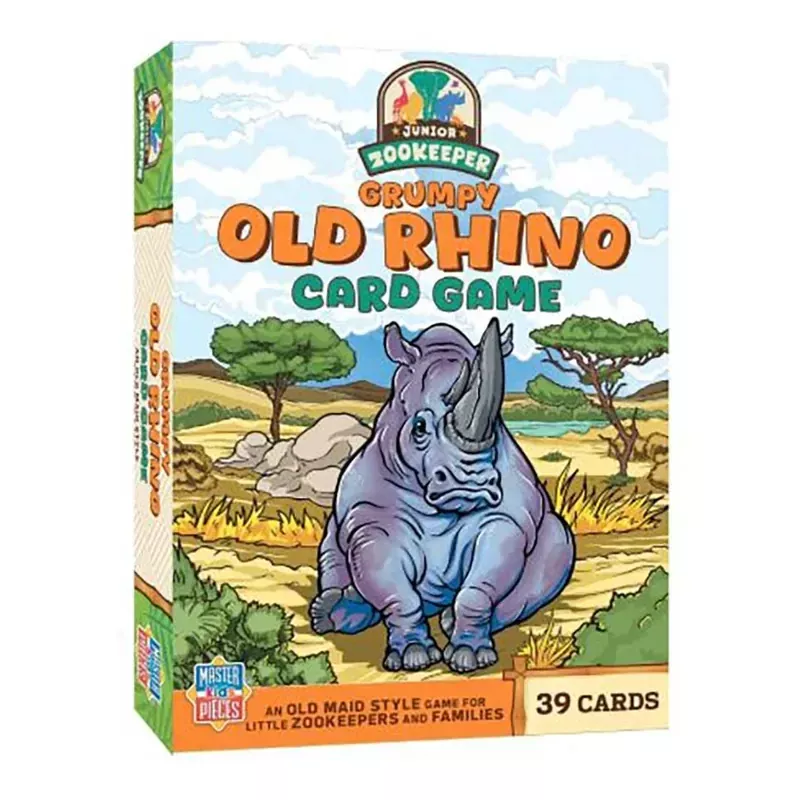 Masterpieces Jr Zookeeper Grumpy Old Rhino Card Game