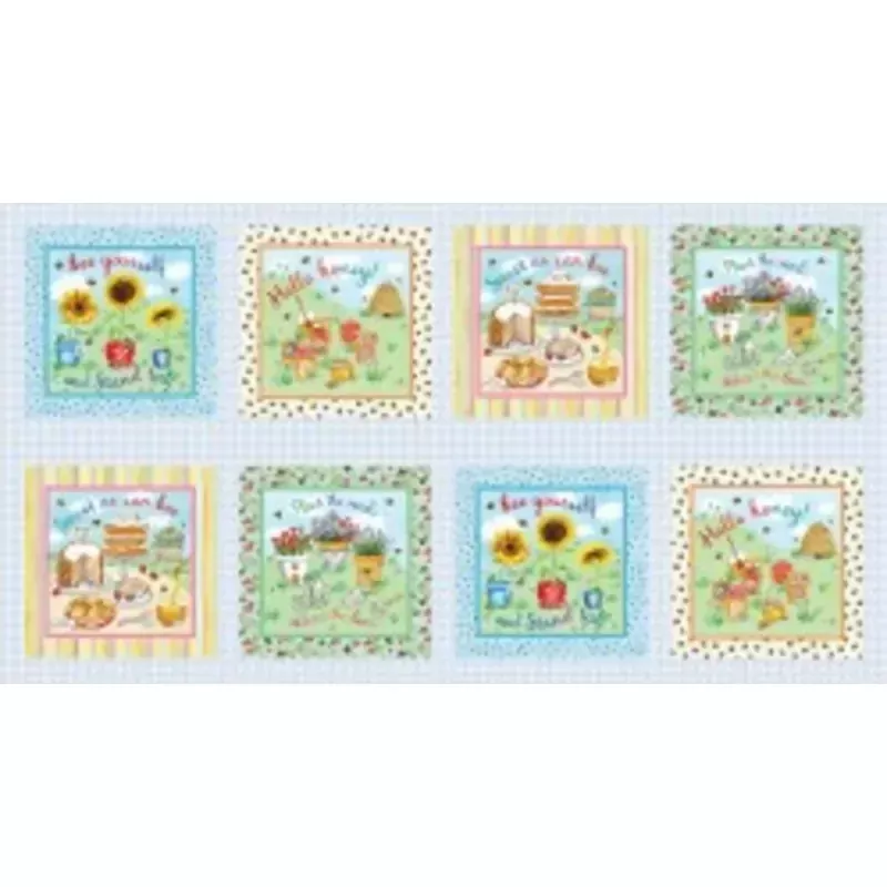 Meant to Bee MEANT TO BEE PANEL - 24" REPEAT DDC12007-MULT-D Panel