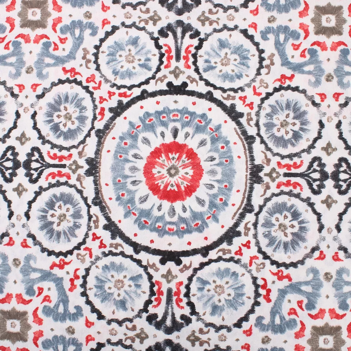 Mediterranean Geometric Pattern on Cotton