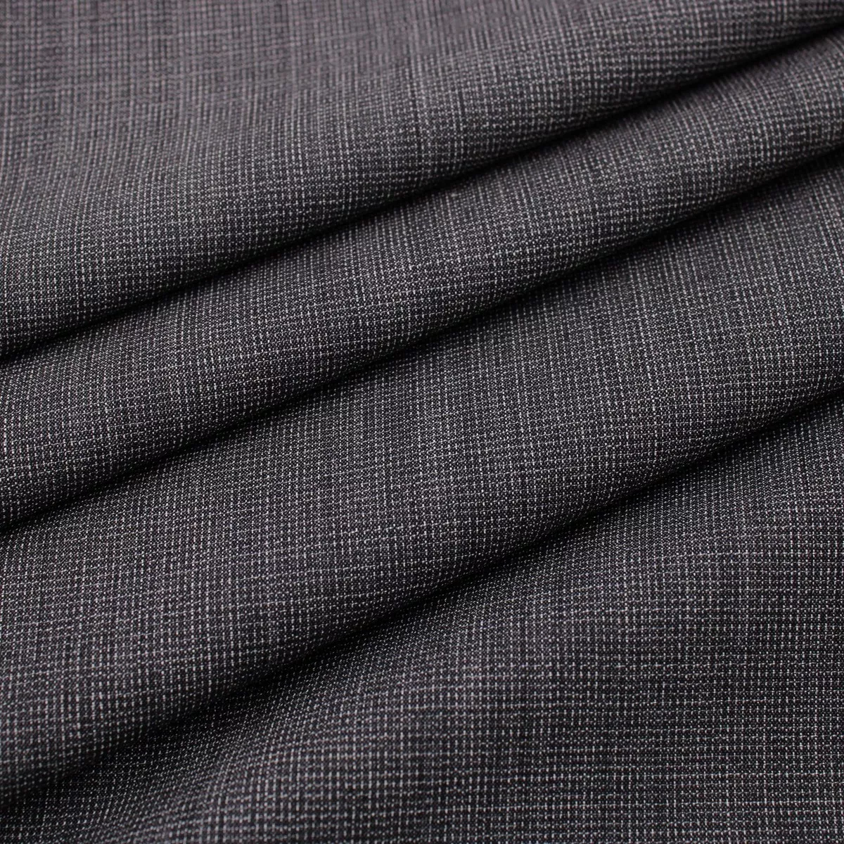 Micro Check Suiting Wool - Grey