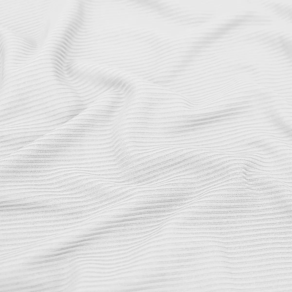 Mini Ribbed Knitted Jersey - White