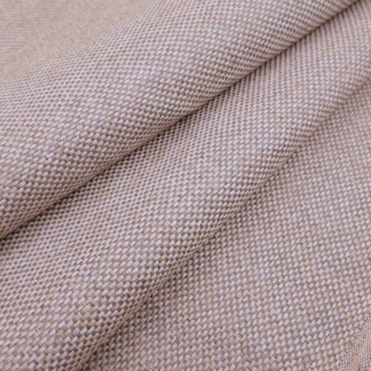 Panama Upholstery Basketweave - Grey Blush Pink