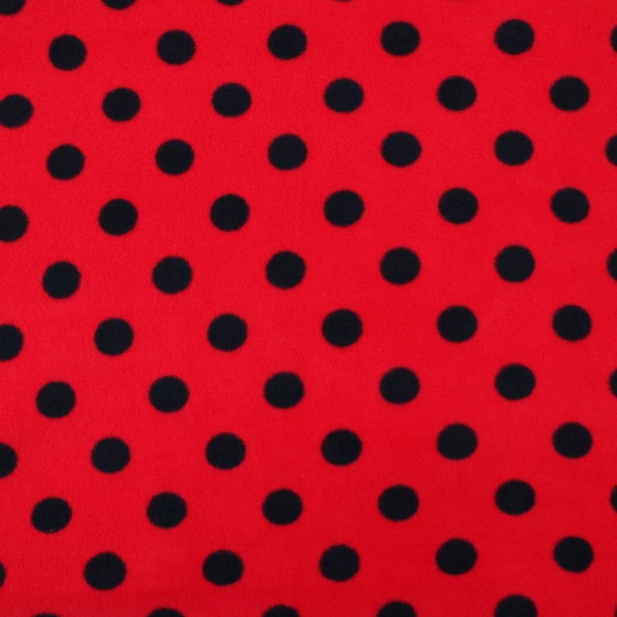 Polka Dot Smooth Fleece - Ladybird