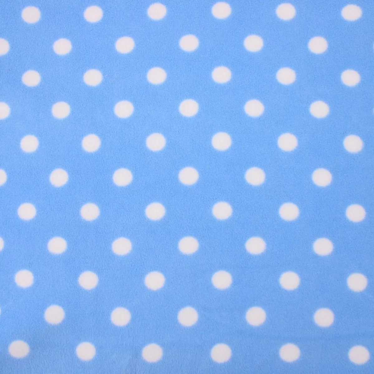 Polka Dot Smooth Fleece - Summer Sky