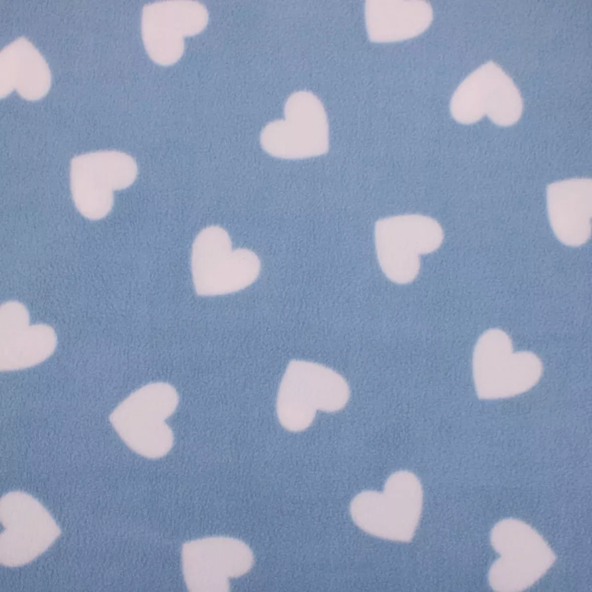 Printed Smooth Anti-Pill Polar Fleece - Blue Hearts
