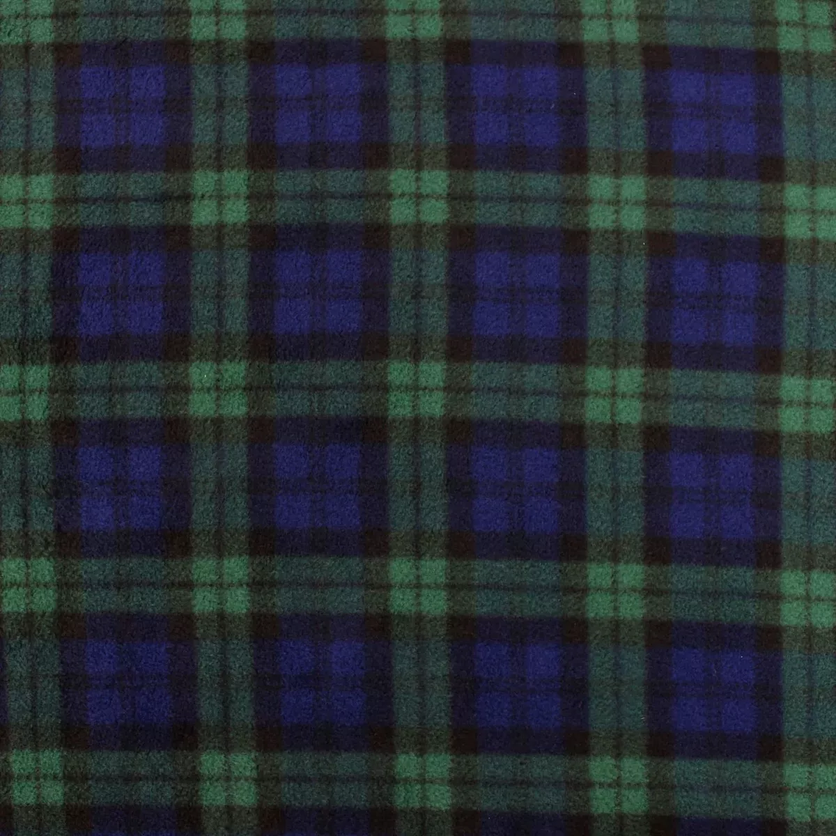 Printed Smooth Anti-Pill Polar Fleece - Green Tartan