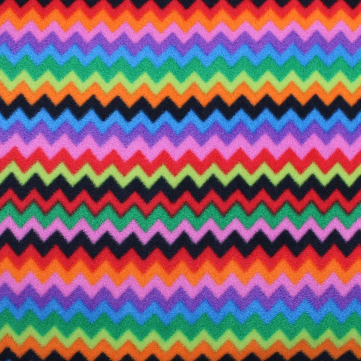 Printed Smooth Anti-Pill Polar Fleece - Zig Zag
