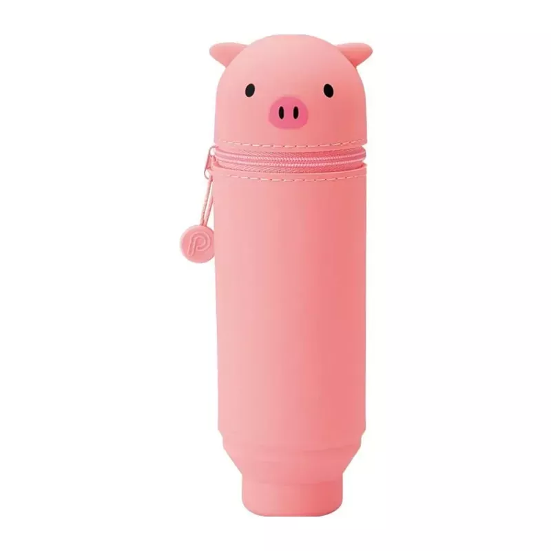 PuniLabo Stand Up Pencil Case - Pink Pig