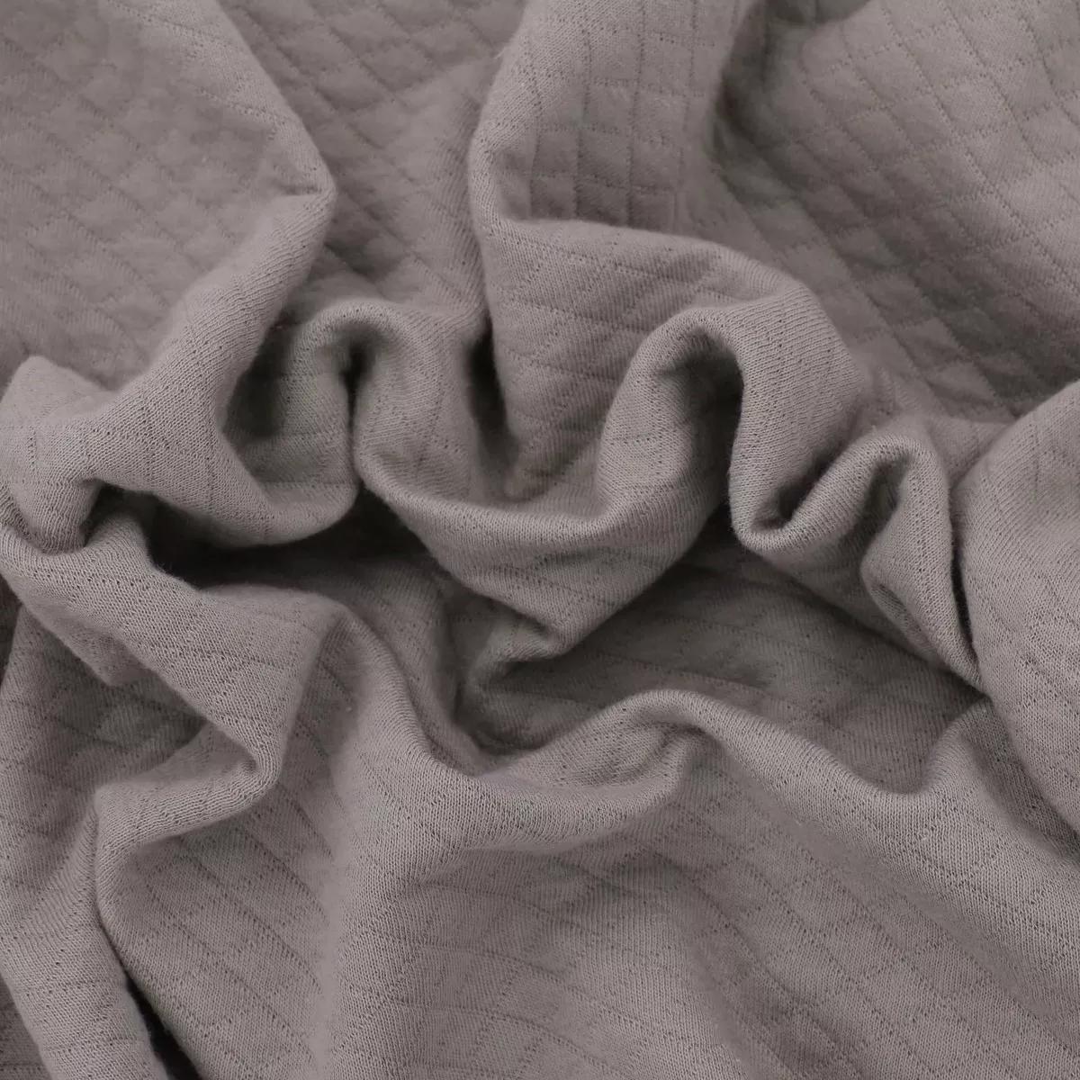 Quilted Cotton Jersey Sweatshirt Fabric- Truffle