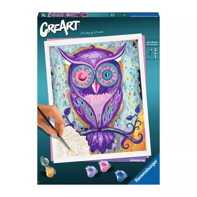 Ravensburger Dreaming Owl CreArt Painting Numbered Kit