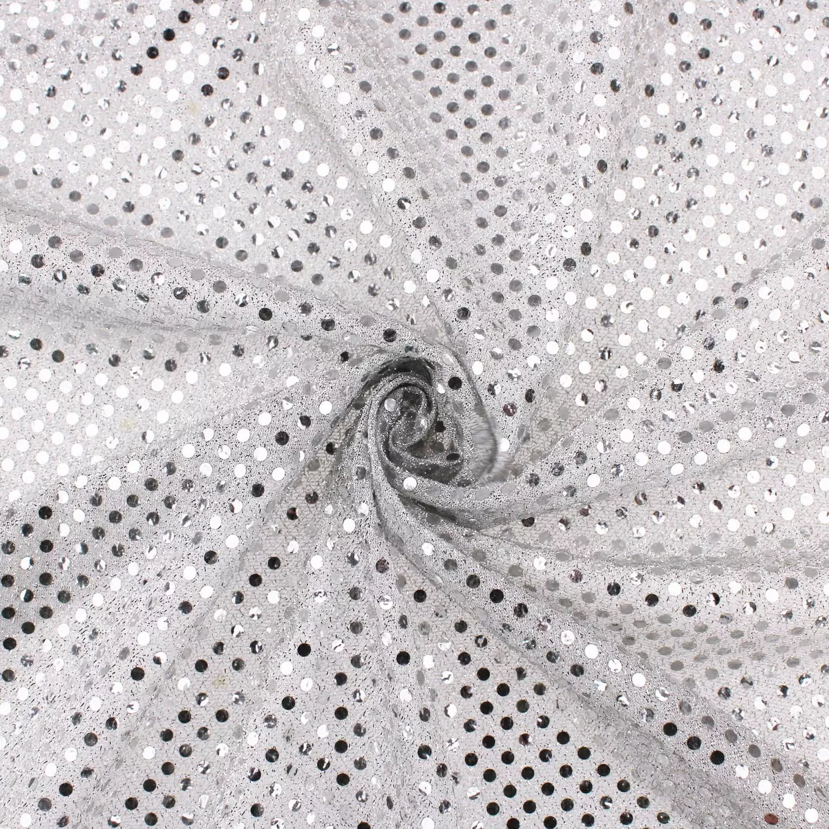 Sequins on a shimmering backing - Silver