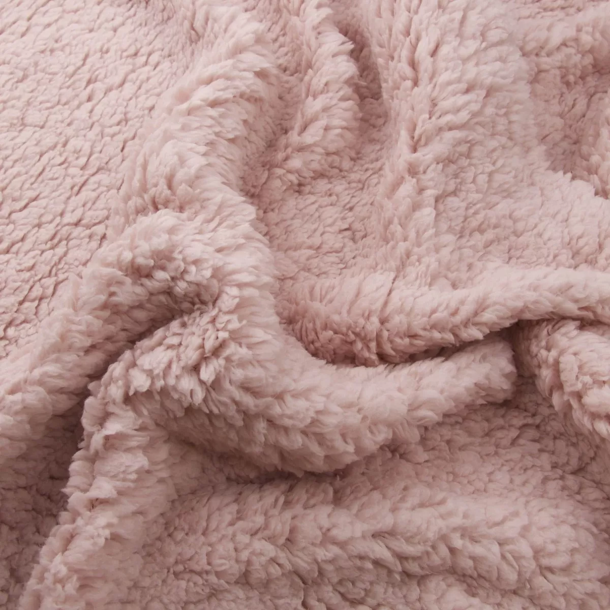 Sherpa Teddy Knitted Faux Fur - Baby Pink
