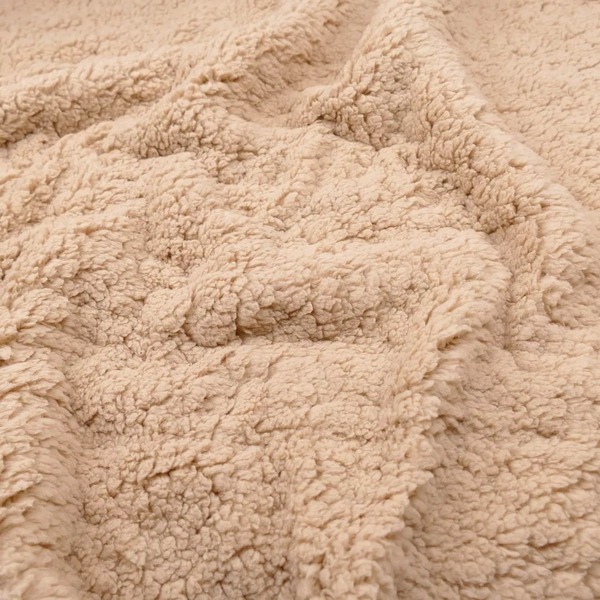 Sherpa Teddy Knitted Faux Fur - Stone