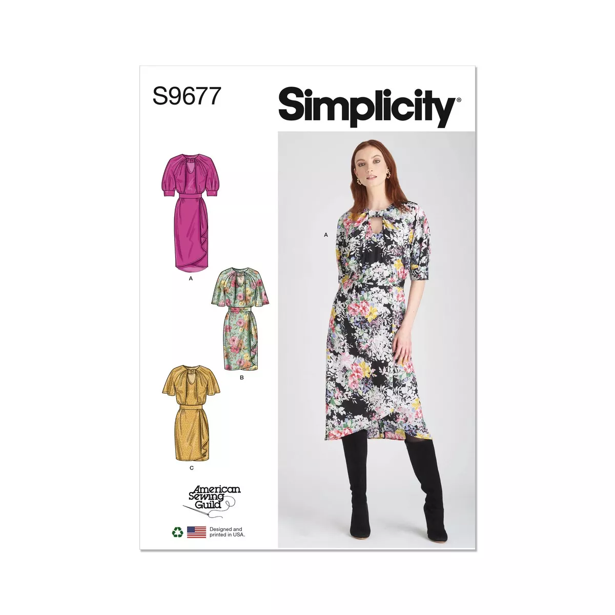 Simplicity Misses Dresses with Sleeve and Length Variations S9677