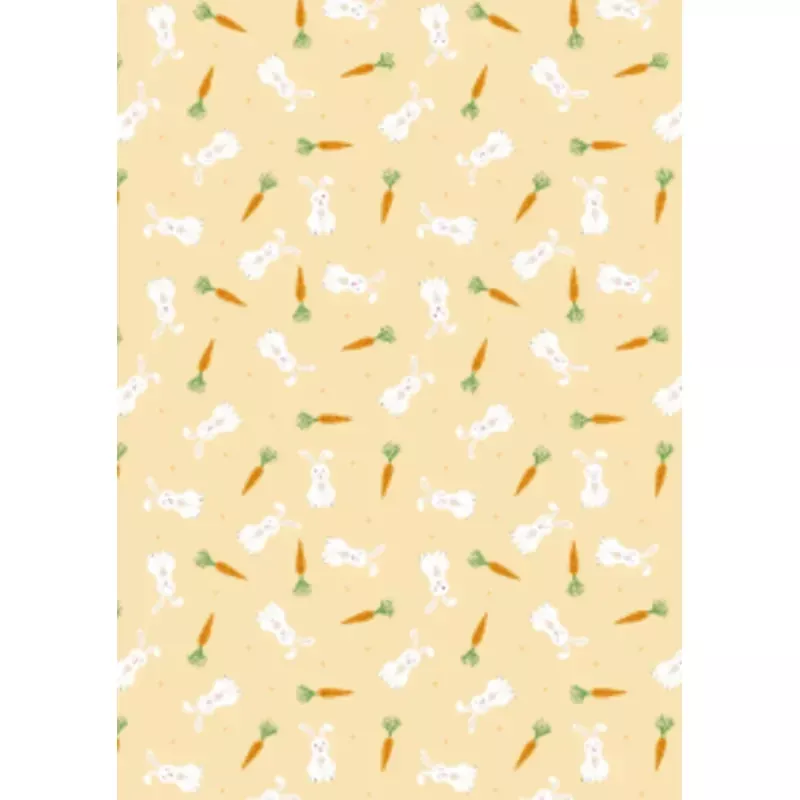 Small Things... Country Garden Small Things Bunnies and Carrots Yellow Fabric