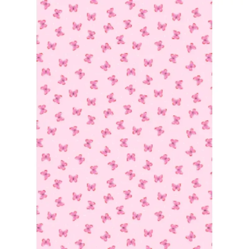 Small Things... Country Garden Small Things Butterflies Pink Fabric