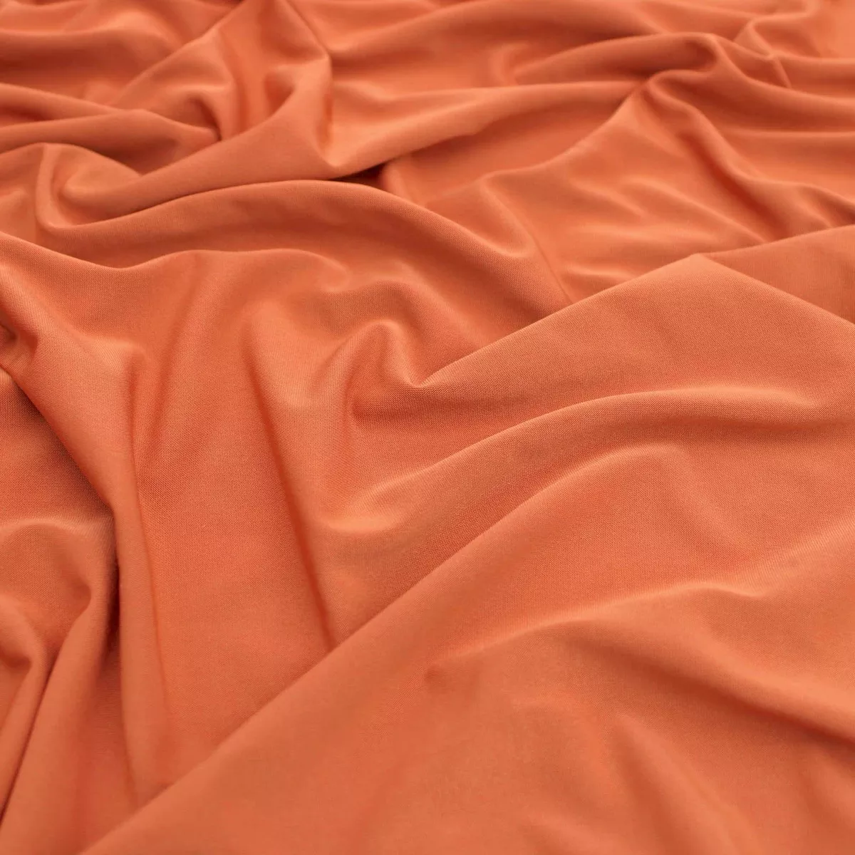 Soft Touch Elastane Dressmaking Fabric- Fiery Orange