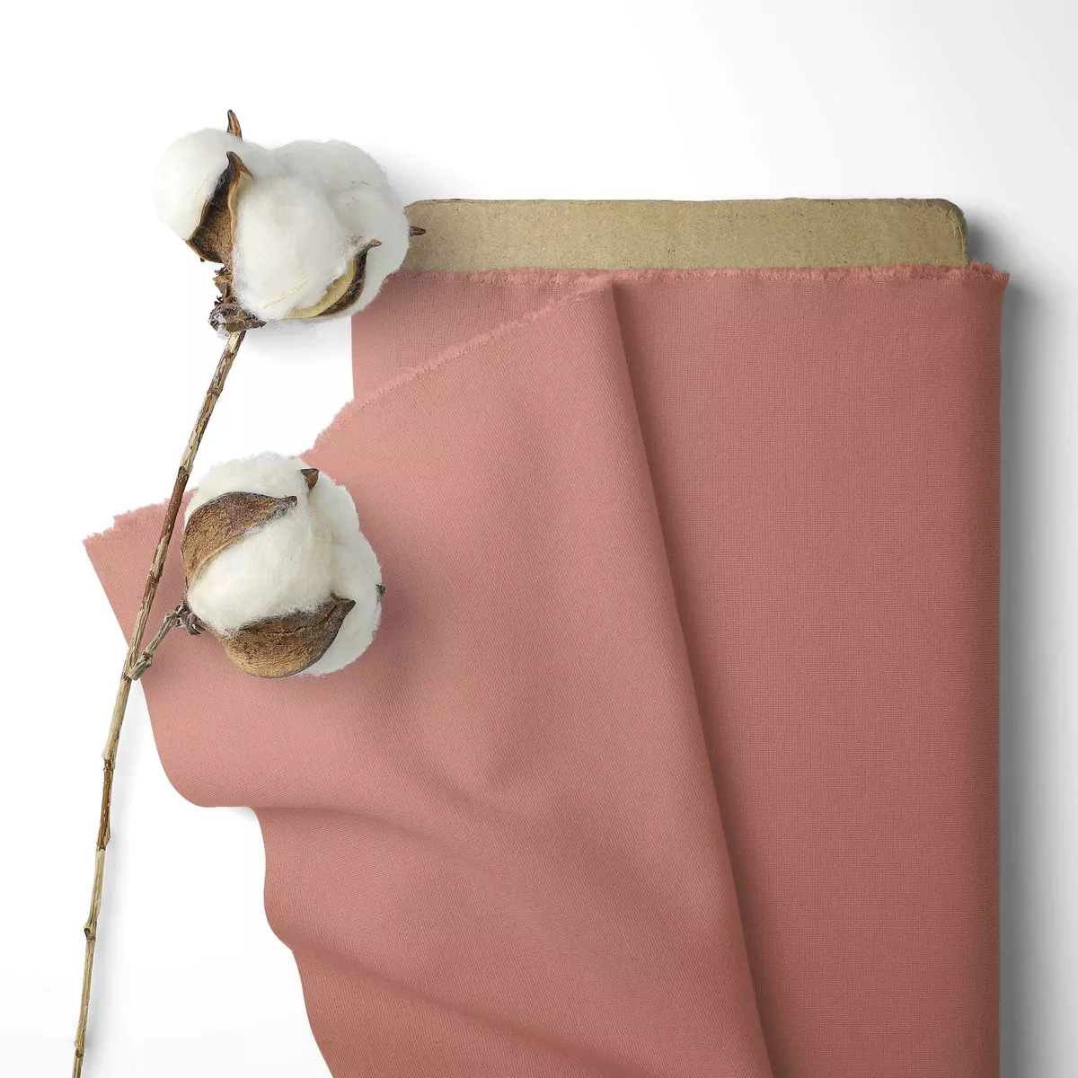 Solid Colour 100% Cotton Sheeting - Coral Tree