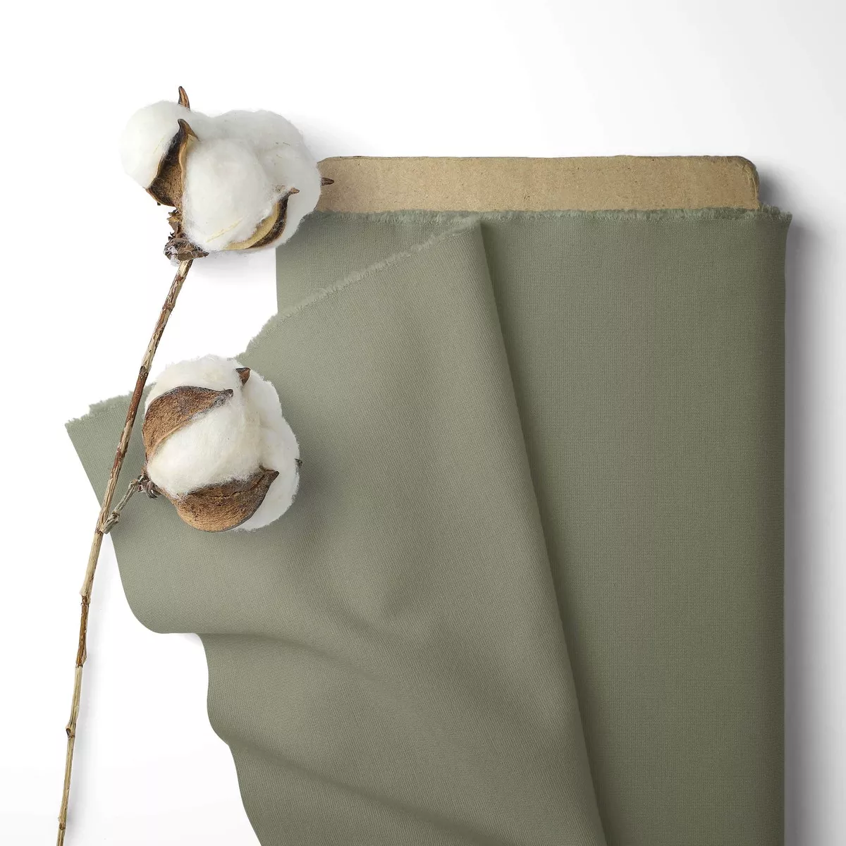 Solid Colour 100% Cotton Sheeting - Light Olive