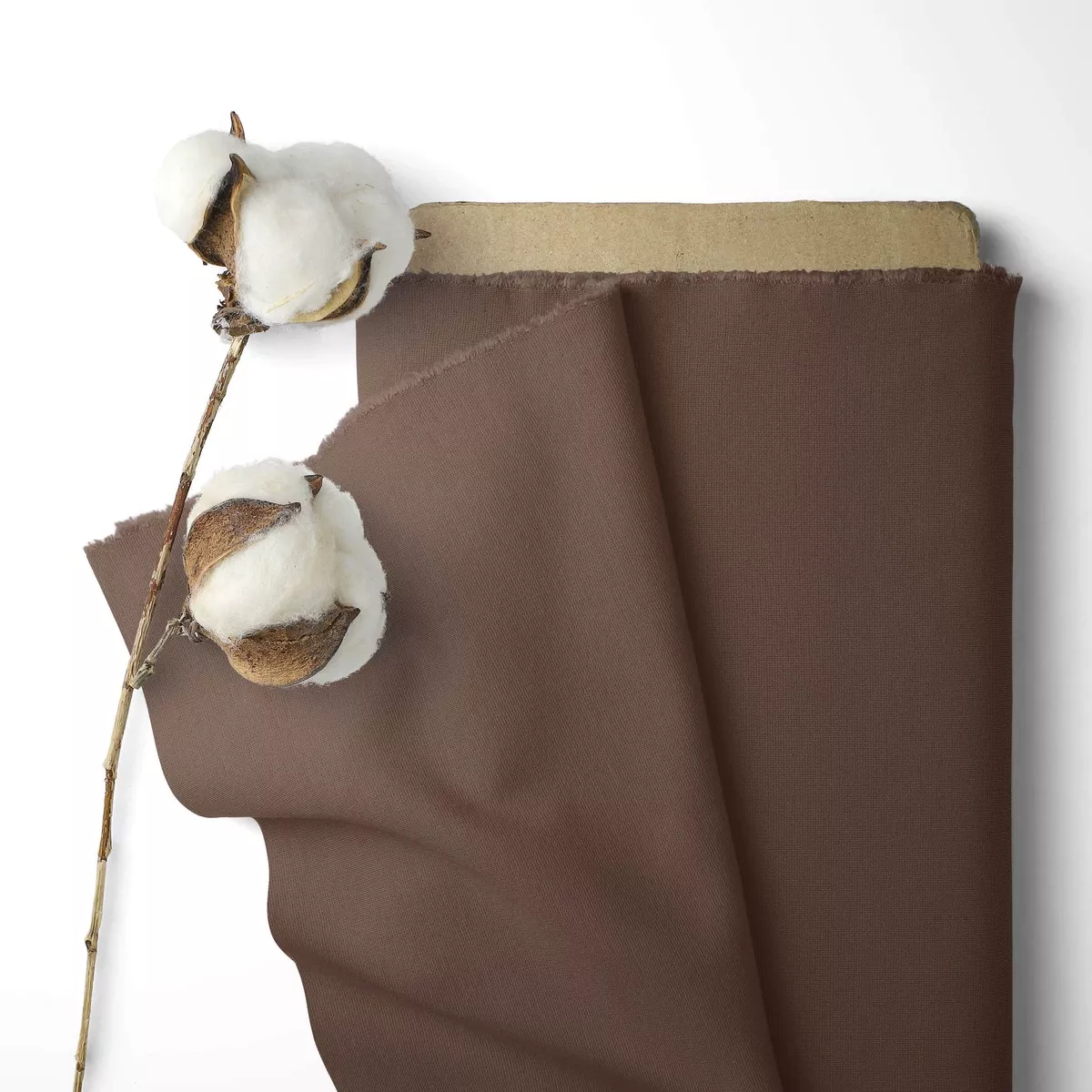 Solid Colour 100% Cotton Sheeting - Tobacco Brown