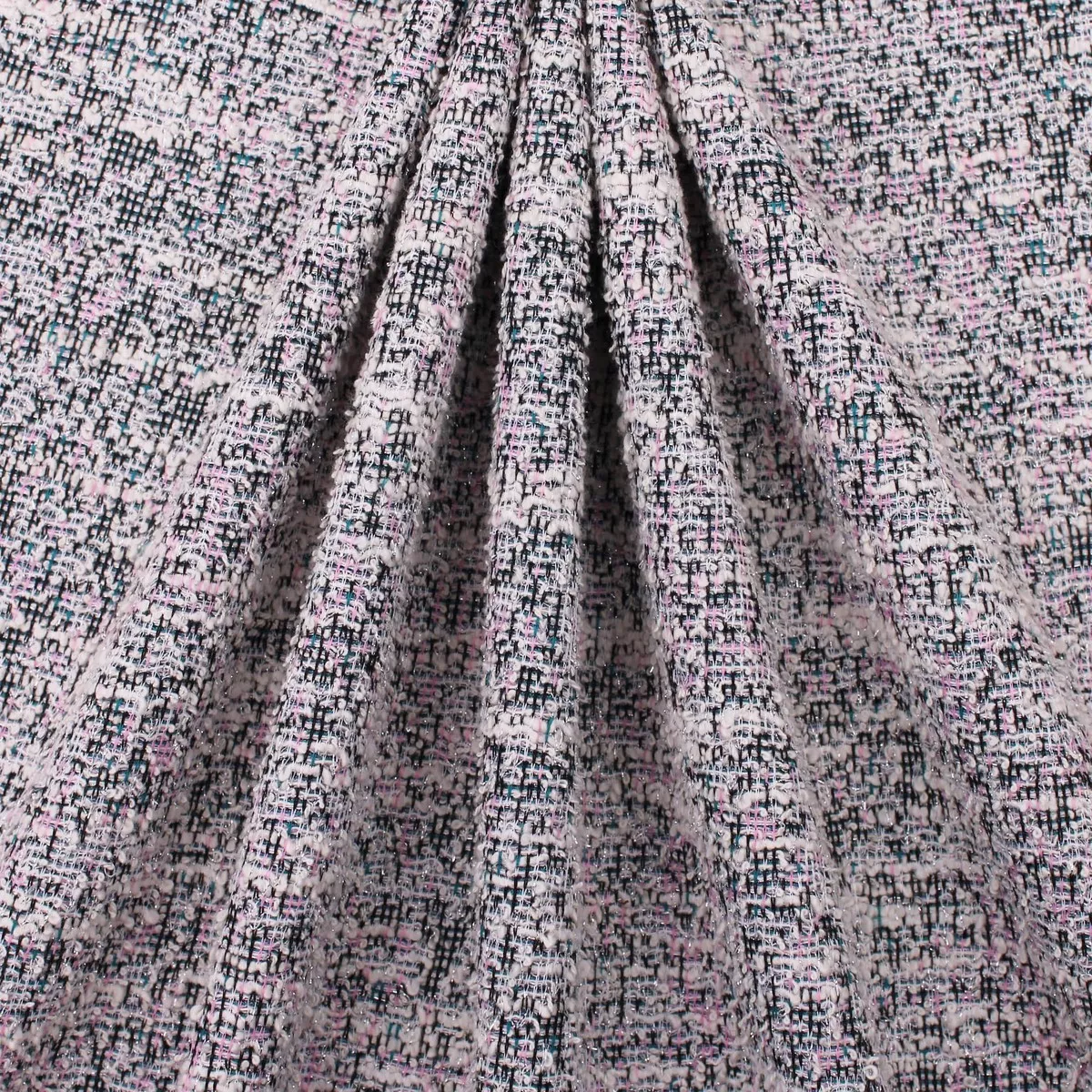 Sparkling Lurex Boucle - Rose