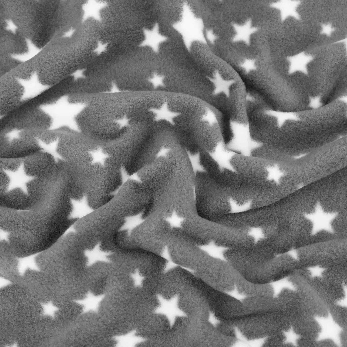 Twinkle Star Print Anti Pil Polar Fleece - Grey
